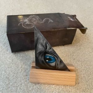Harry Potter The Wizarding Trunk Glass Dumbledore Eye w/Wooden Display